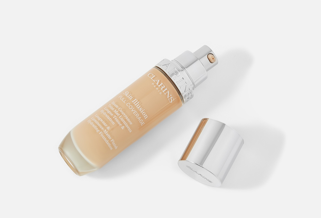 Clarins Longwear Matte Hydrating Foundation Skin Illusion Full Coverage 110N 30 ml Clarins Longwear Matte Hydrating Foundation Skin Illusion Full Coverage