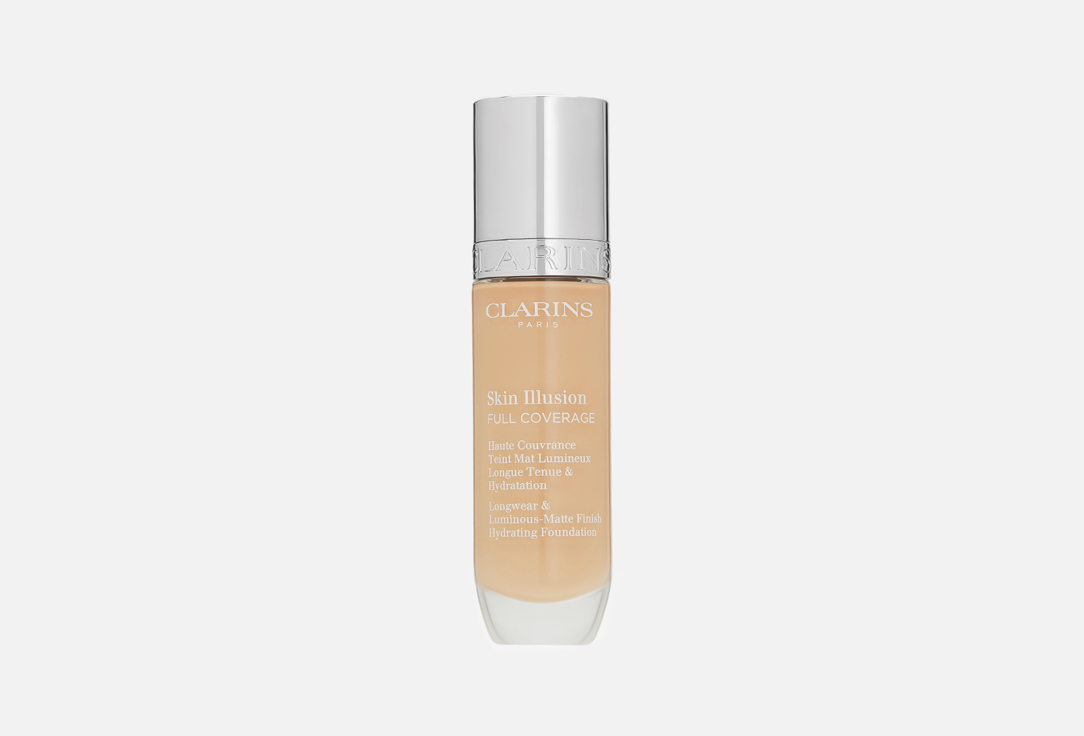 Clarins Longwear Matte Hydrating Foundation Skin Illusion Full Coverage 110N 30 ml Clarins Longwear Matte Hydrating Foundation Skin Illusion Full Coverage