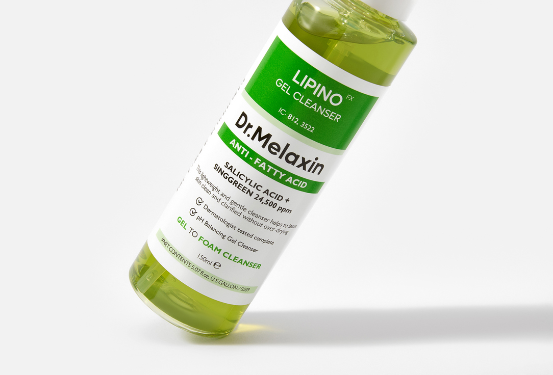 Dr. MELAXIN Gel-to-foam balancing facial cleanser Lipino Anti-Fatty Acid