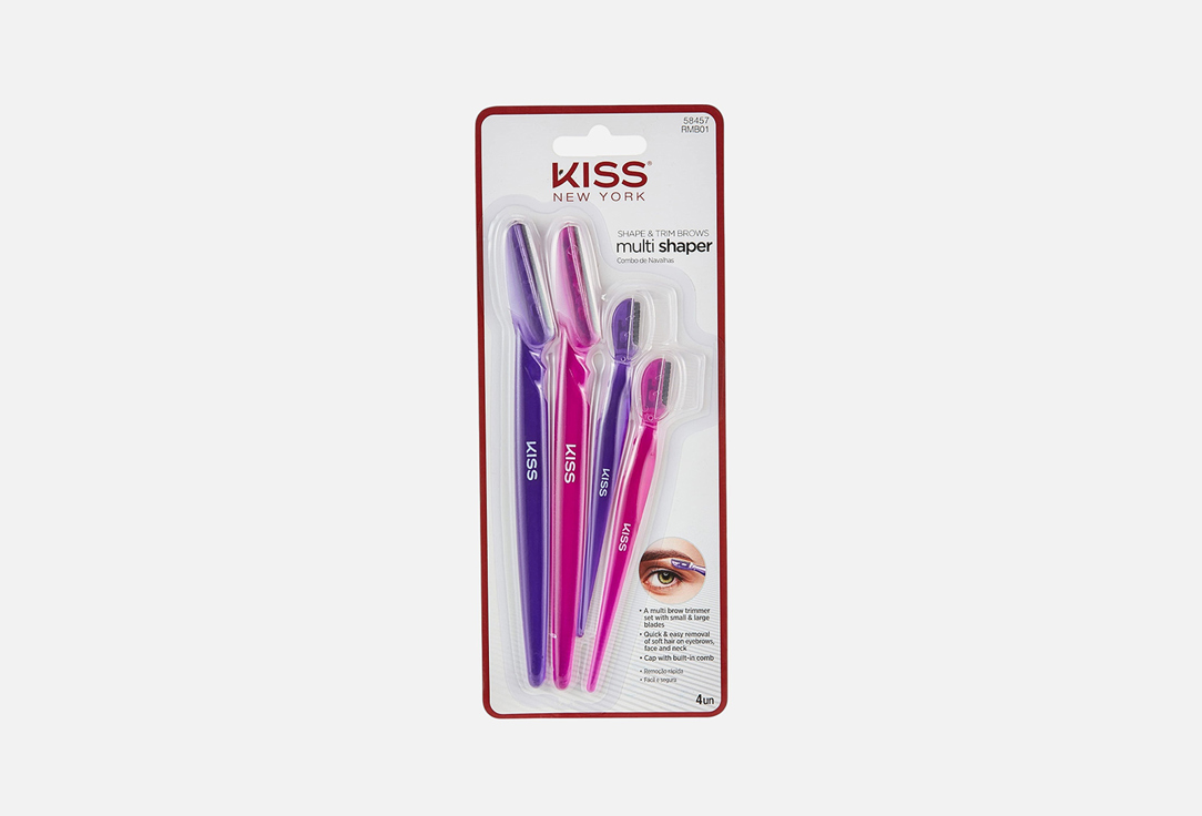 KISS NEW YORK Professional Multi-Purpose Brow Shaper Set multi shaper 4 pcs KISS NEW YORK Professional Multi-Purpose Brow Shaper Set multi shaper