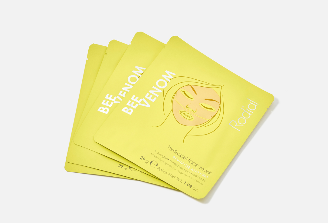RODIAL Firming Face Sheet Masks Bee Venom 4 pcs RODIAL Firming Face Sheet Masks Bee Venom