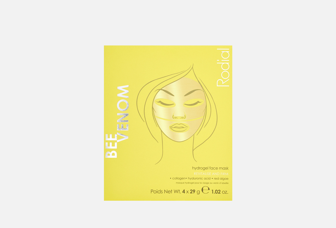 RODIAL Firming Face Sheet Masks Bee Venom 4 pcs RODIAL Firming Face Sheet Masks Bee Venom