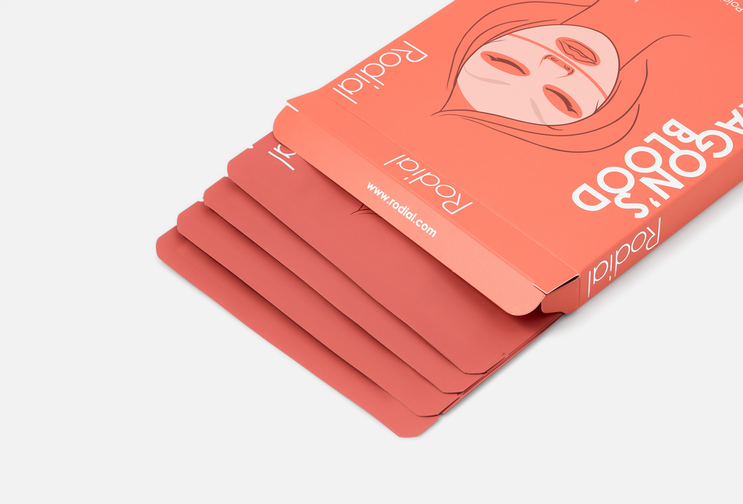 RODIAL Moisturizing Face Sheet Masks Dragon's Blood 4 pcs RODIAL Moisturizing Face Sheet Masks Dragon's Blood