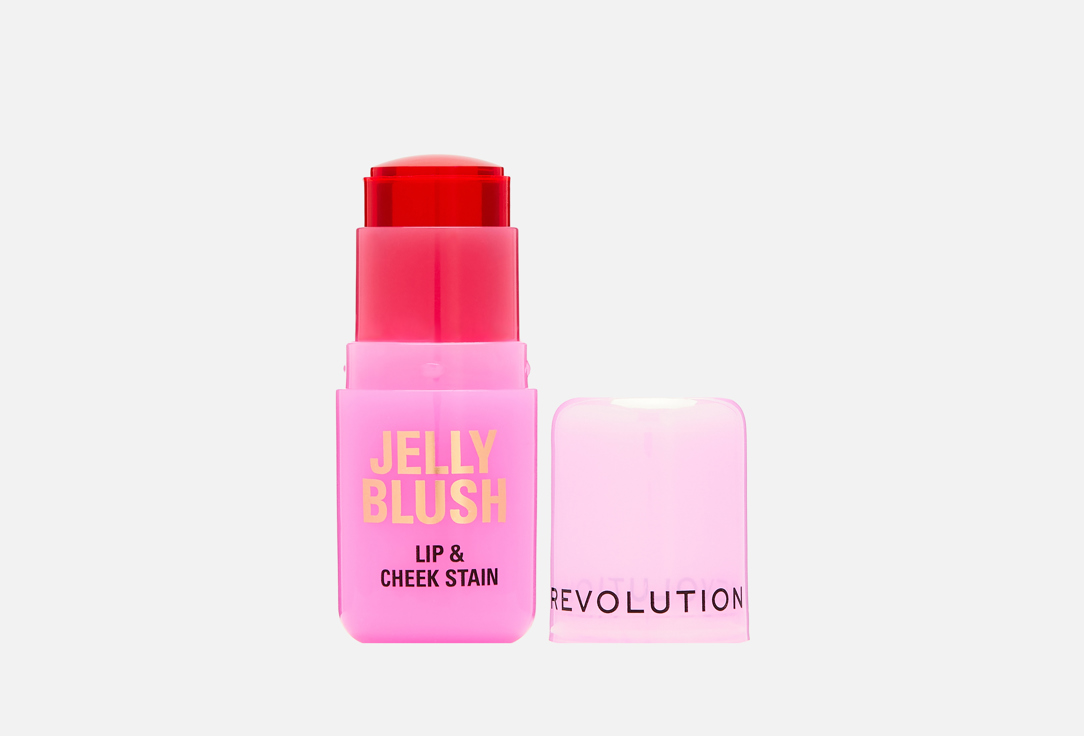 MakeUp Revolution Lips & Cheeks Stick Jelly Blush Stick Strawberry pink 5.5 g MakeUp Revolution Lips & Cheeks Stick Jelly Blush Stick