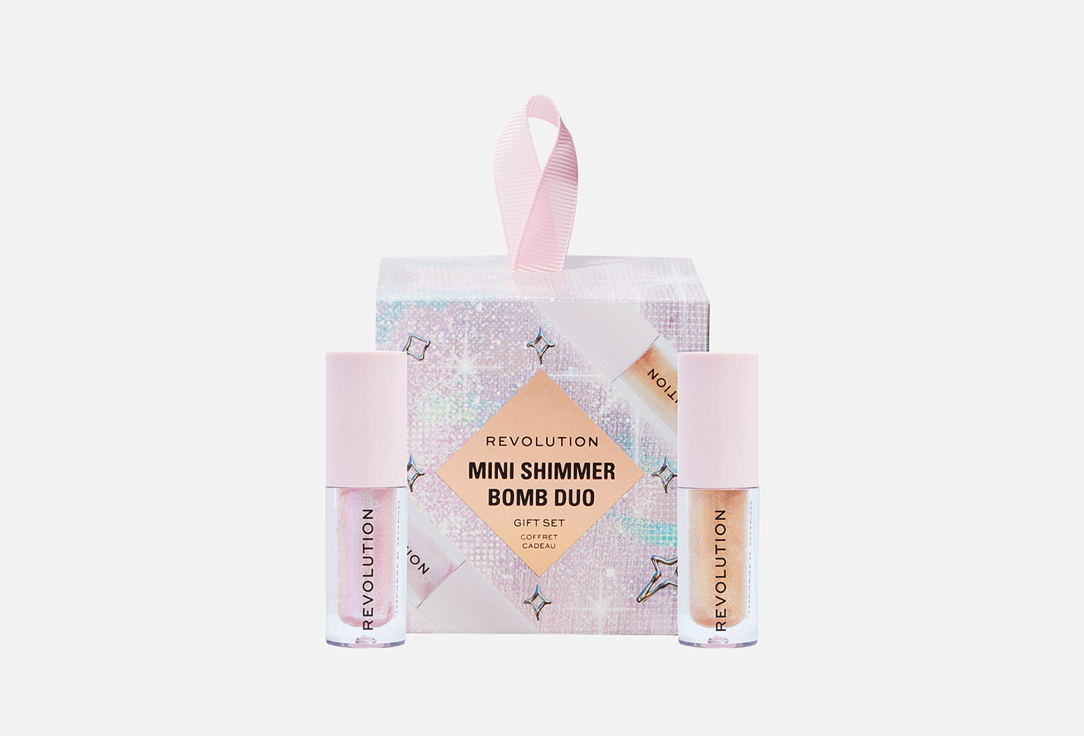 MakeUp Revolution Lip Gloss Gift Set Mini Shimmer Bomb Duo