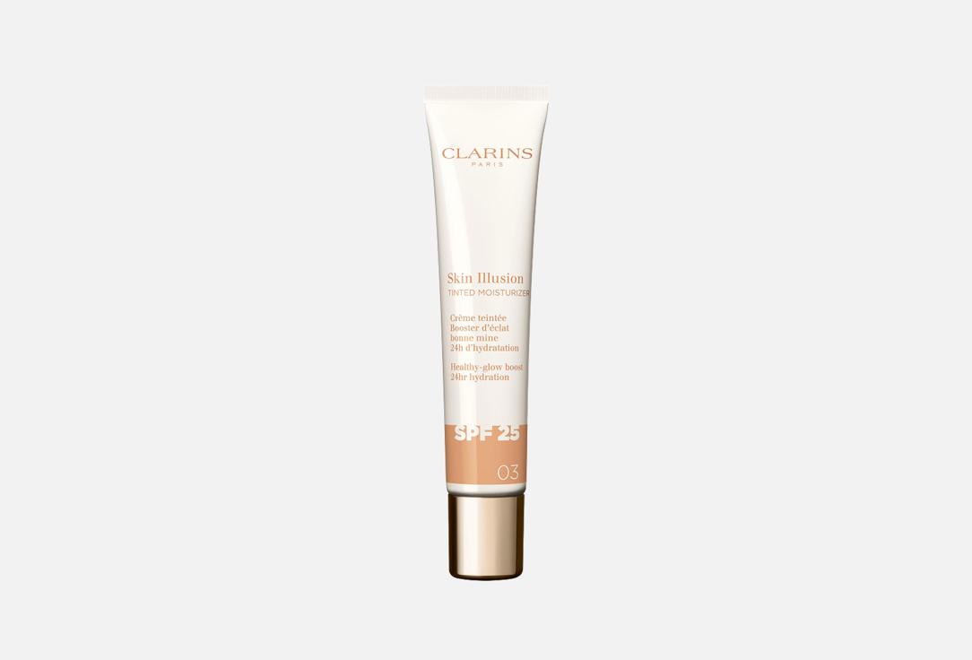 Clarins Moisturizing & Glowing Creamy Foundation SPF 25 Skin Illusion Tinted Moisturizer