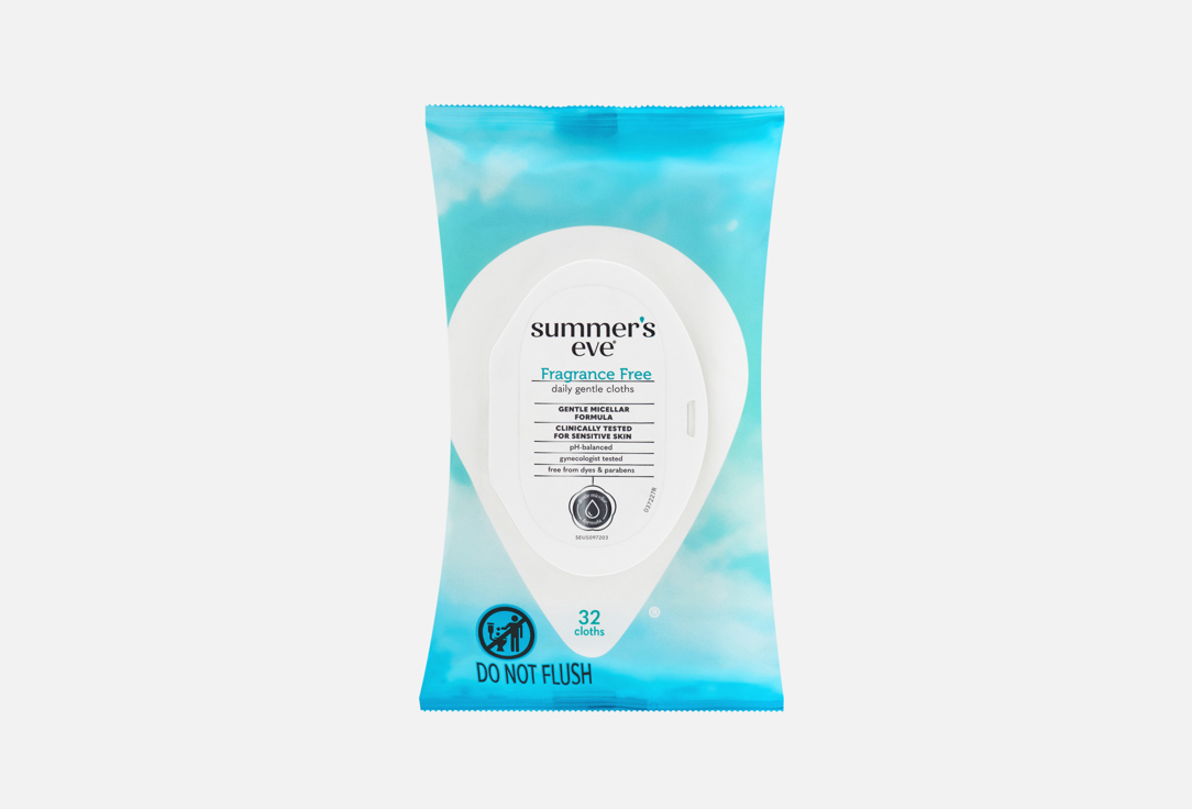 SUMMER EVE Intimate Cleansing Cloths Fragrance Free