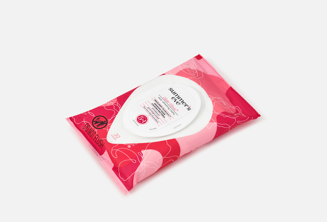 SUMMER EVE Intimate Cleansing Cloths Sheer Floral
