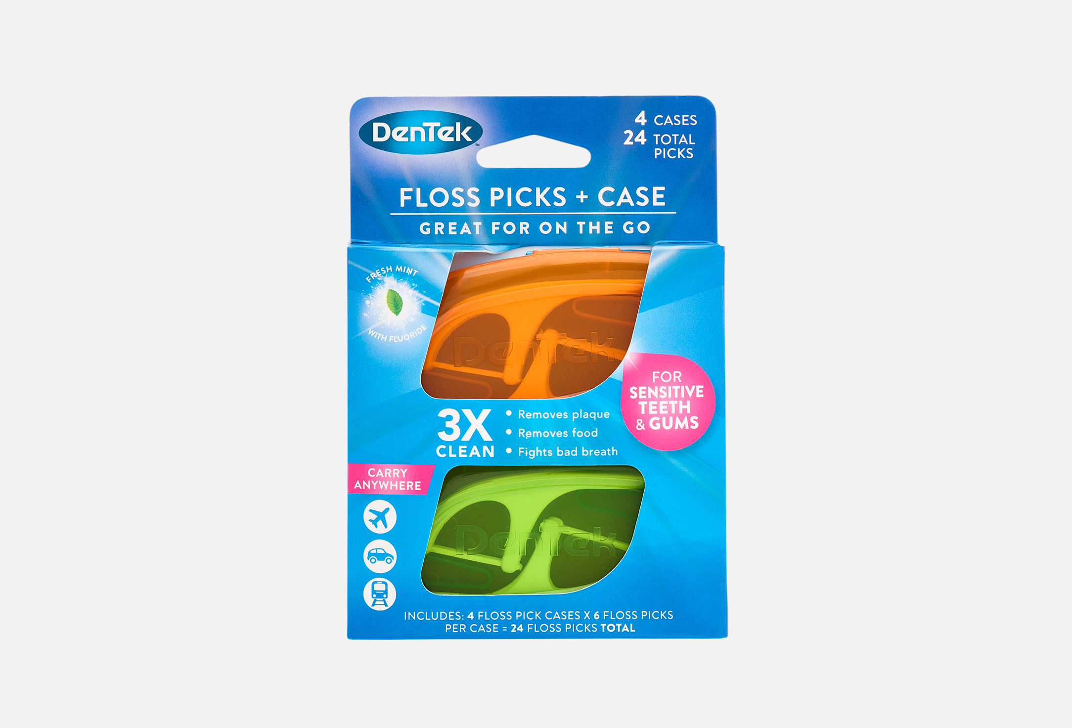 Comfort Clean Floss Picks with Case 28