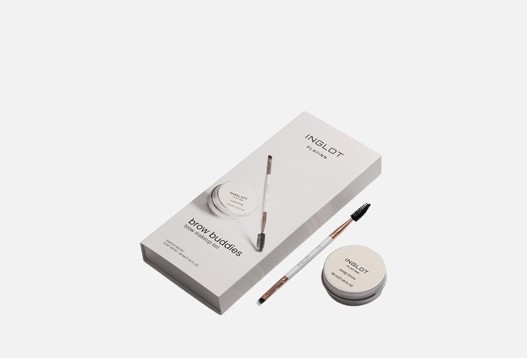 Inglot Brow Soap & Brush Make-up Set PlayInn Brow Buddies 2 pcs Inglot Brow Soap & Brush Make-up Set PlayInn Brow Buddies