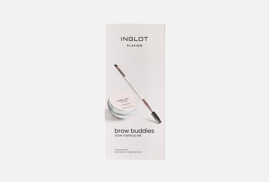 Inglot Brow Soap & Brush Make-up Set PlayInn Brow Buddies 2 pcs Inglot Brow Soap & Brush Make-up Set PlayInn Brow Buddies
