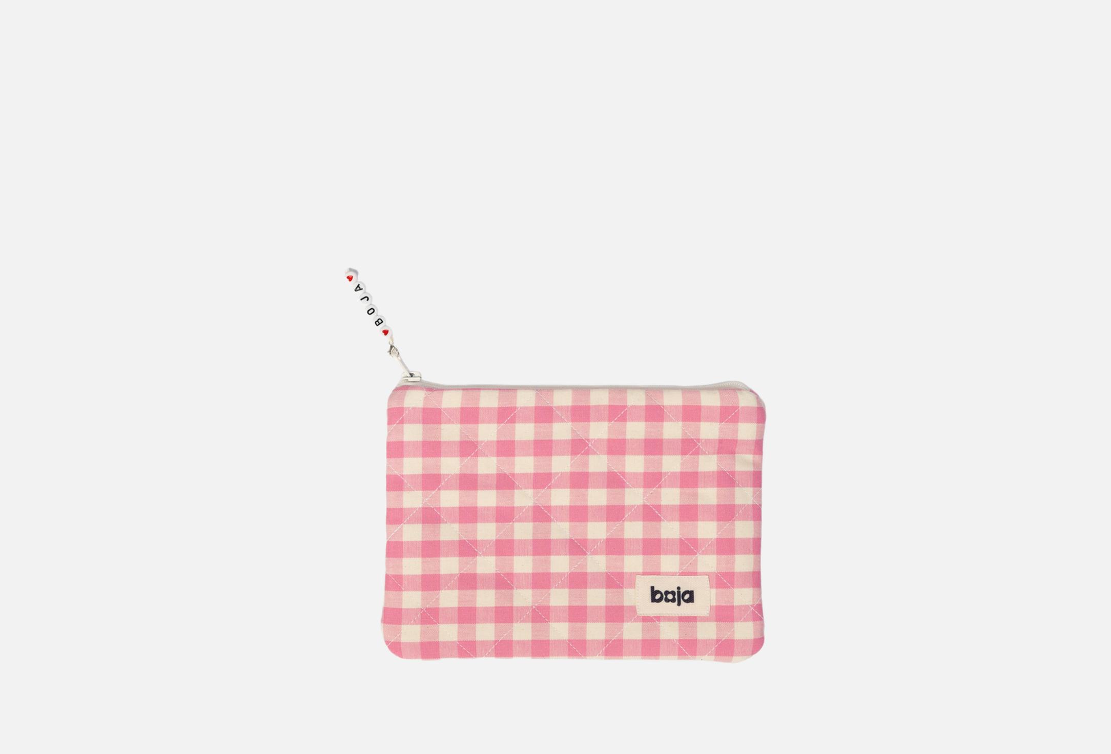 Flat Beauty Bag Pink Rose Medium  1 