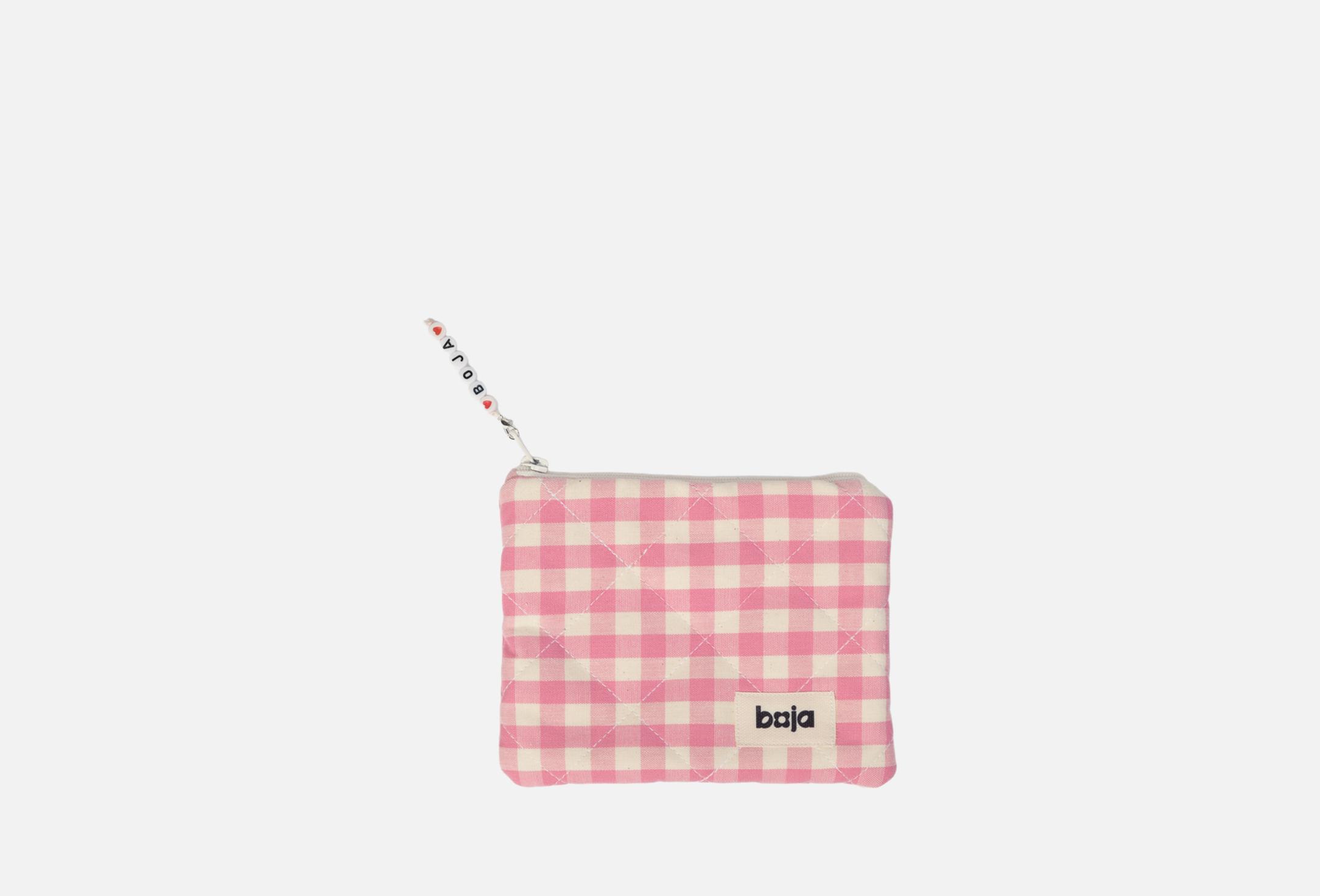 Flat Beauty Bag Pink Rose Small  1 