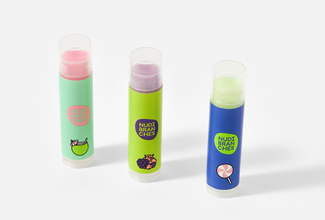 Nudibranches Moisturizing lip balm set MINI ADVENTURE