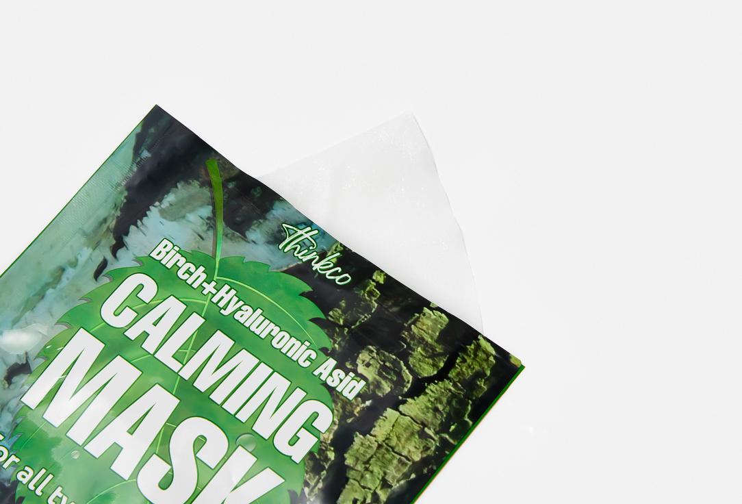 thinkco Moisturizing Face Sheet Mask Birch + Hyaluronic Acid Calming Mask Pack