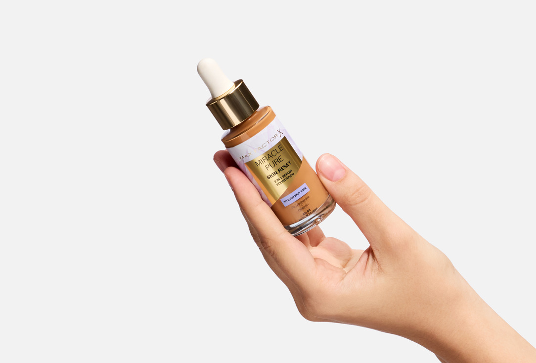 Max Factor 2-in-1 Serum foundation Miracle Pure 006, Med to deep 30 ml Max Factor 2-in-1 Serum foundation Miracle Pure