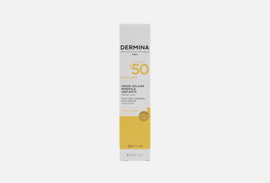 Dermina Face Cream SPF50 Sunlina Mineral Sun Cream 40 ml Dermina Face Cream SPF50 Sunlina Mineral Sun Cream