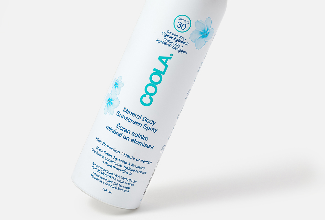 COOLA Sunscreen Body Spray SPF30 Zics Oxide Sunscreen Spray