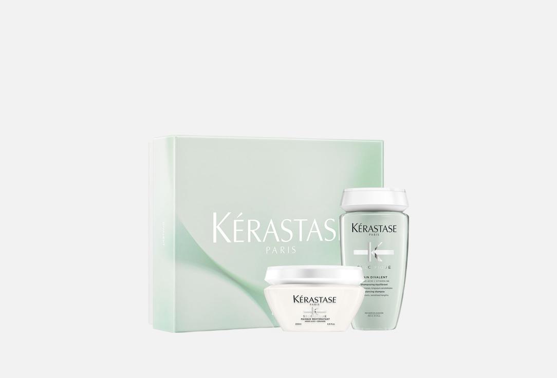 kerastase Shampoo & Mask Set for oily hair and roots Specifique Bain Divalent 2 pcs kerastase Shampoo & Mask Set for oily hair and roots Specifique Bain Divalent