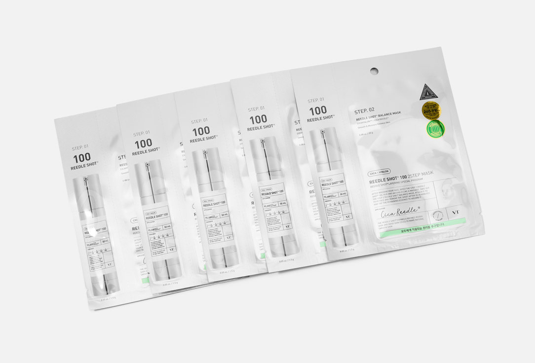 VT 2 STEP Face Sheet Mask Set REEDLE SHOT 100
