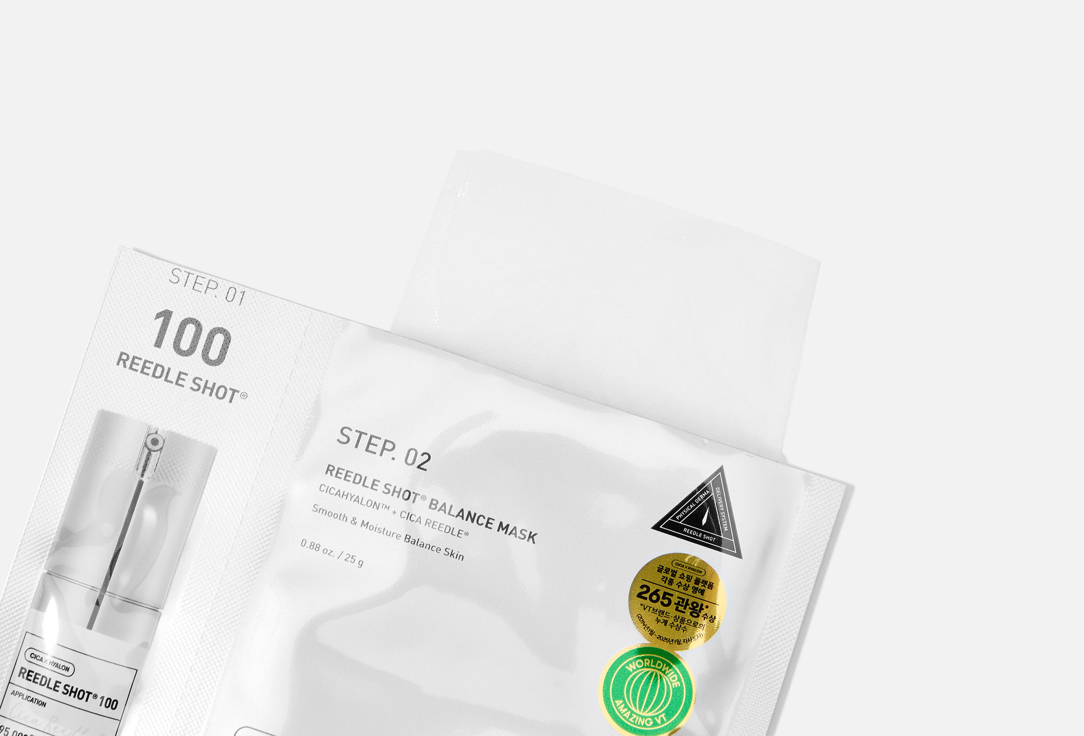 VT 2 STEP Face Sheet Mask Set REEDLE SHOT 100