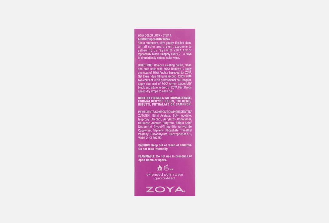 ZOYA Color protecting nail top coat & UV block armor