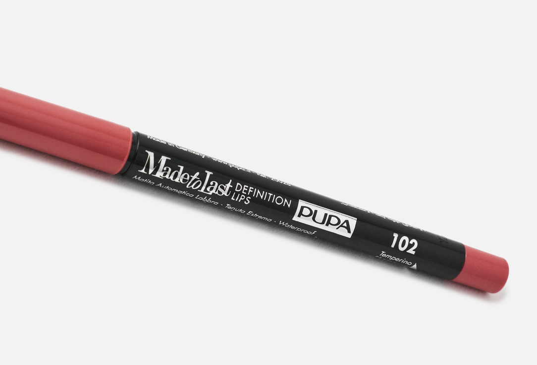 Pupa Waterproof Automatic Lip Pencil MADE TO LAST 102, Soft rose 0.35 g Pupa Waterproof Automatic Lip Pencil MADE TO LAST