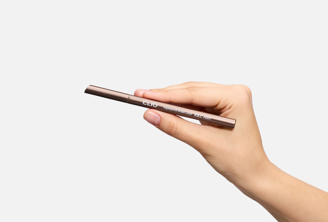 Clio Водостойкая подводка с кистью Superproof Brush Liner Kill Ash