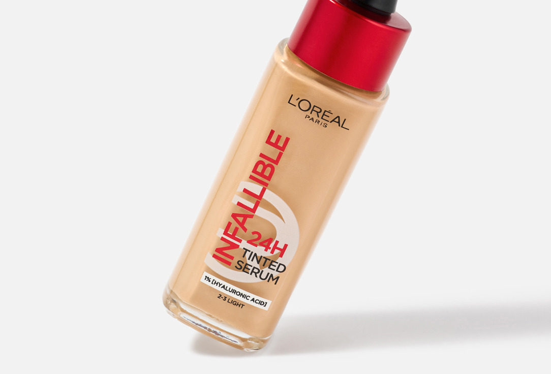 L'Oreal Paris Illuminating & Moisturizing Liquid Foundation Infallible 24H Tinted Serum 2-3, Light 30 ml L'Oreal Paris Illuminating & Moisturizing Liquid Foundation Infallible 24H Tinted Serum