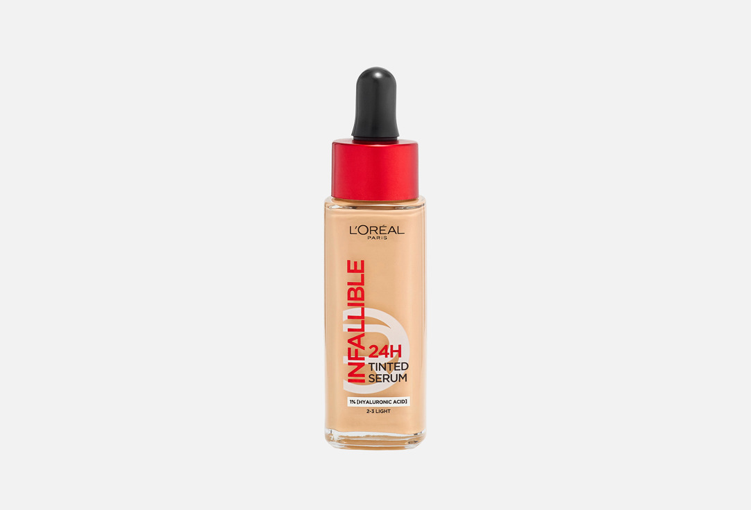 L'Oreal Paris Illuminating & Moisturizing Liquid Foundation Infallible 24H Tinted Serum 2-3, Light 30 ml L'Oreal Paris Illuminating & Moisturizing Liquid Foundation Infallible 24H Tinted Serum