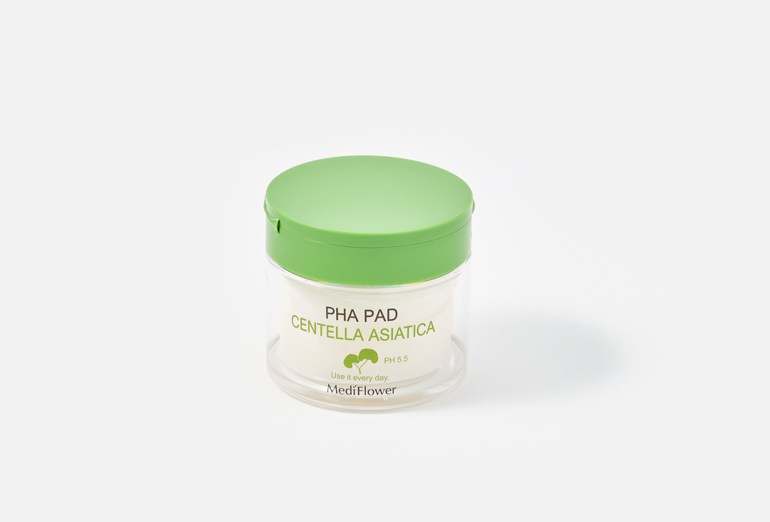 Mediflower Exfoliating Peeling Pads Centella Asiatica PHA 60 pcs Mediflower Exfoliating Peeling Pads Centella Asiatica PHA
