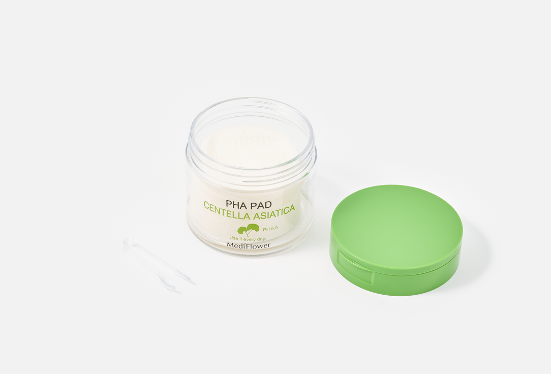 Mediflower Exfoliating Peeling Pads Centella Asiatica PHA 60 pcs Mediflower Exfoliating Peeling Pads Centella Asiatica PHA