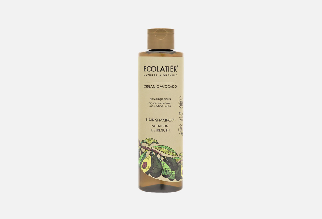 ECOLATIER Nourishing & Strengthening Hair Shampoo Organic Avocado 250 ml ECOLATIER Nourishing & Strengthening Hair Shampoo Organic Avocado
