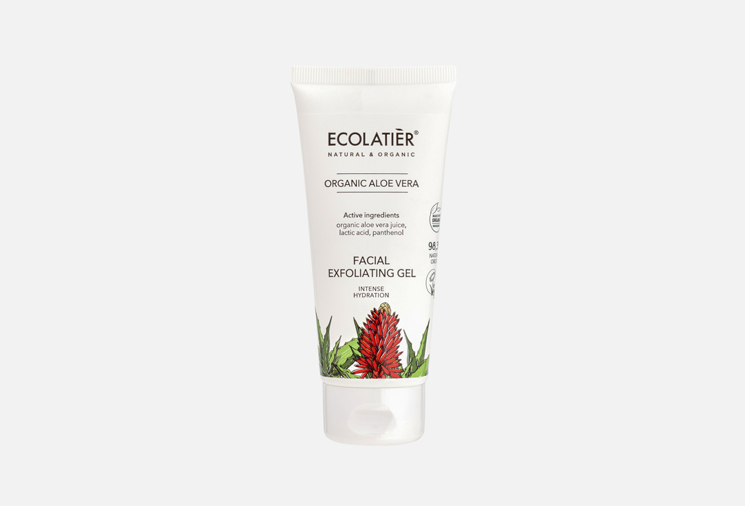 ECOLATIER Intense Hydrating Facial Exfoliating Gel Organic Aloe Vera 100 ml ECOLATIER Intense Hydrating Facial Exfoliating Gel Organic Aloe Vera