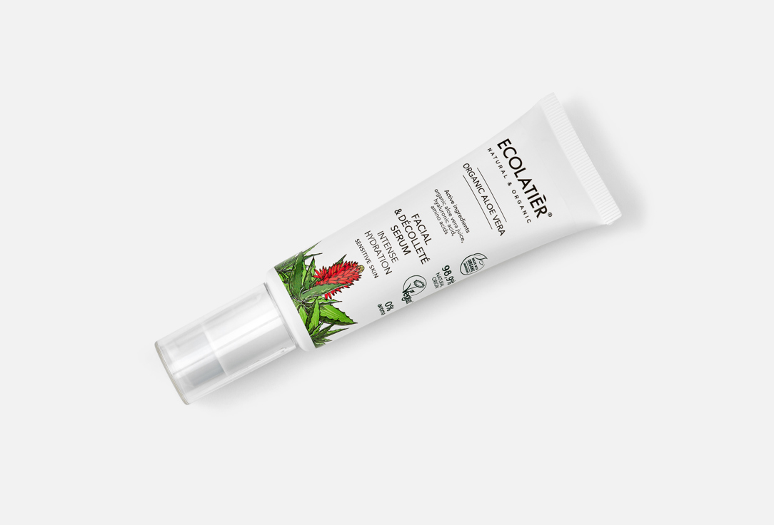 ECOLATIER Intense Hydrating Facial & Décolleté Serum Organic Aloe Vera