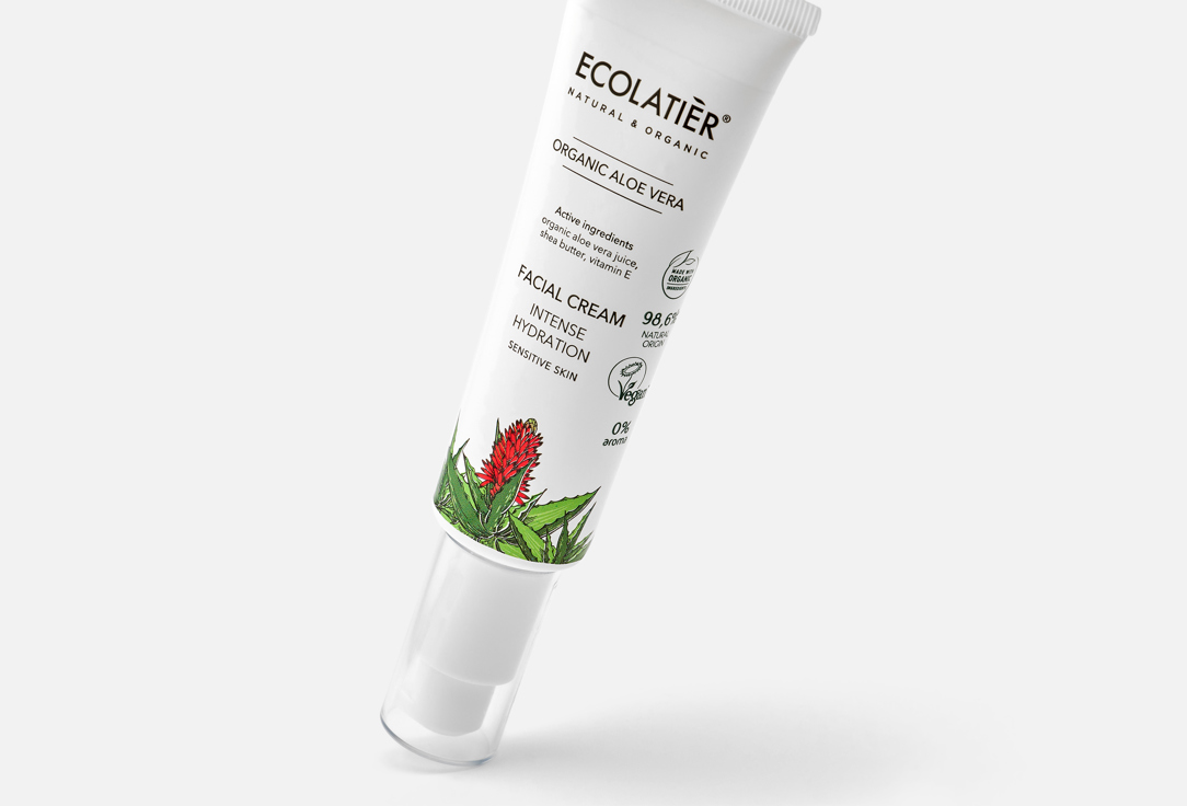 ECOLATIER Intense Hydrating Facial & Décolleté Serum Organic Aloe Vera