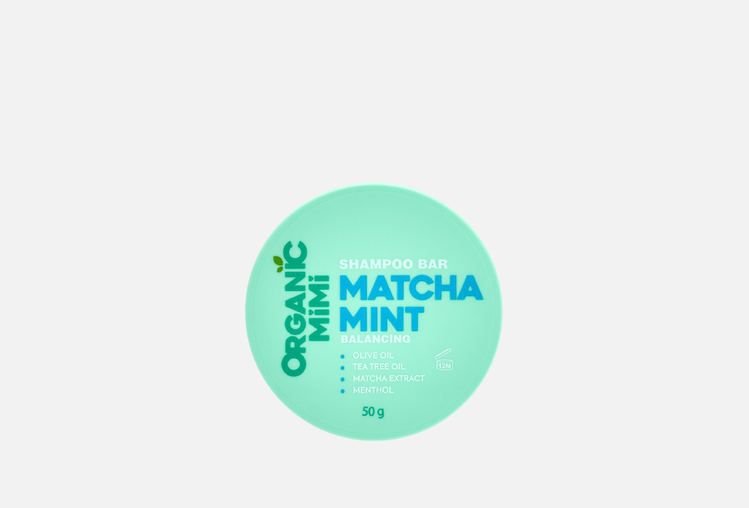 ORGANIC MIMI Balancing Shampoo Bar Matcha Mint 50 g ORGANIC MIMI Balancing Shampoo Bar Matcha Mint