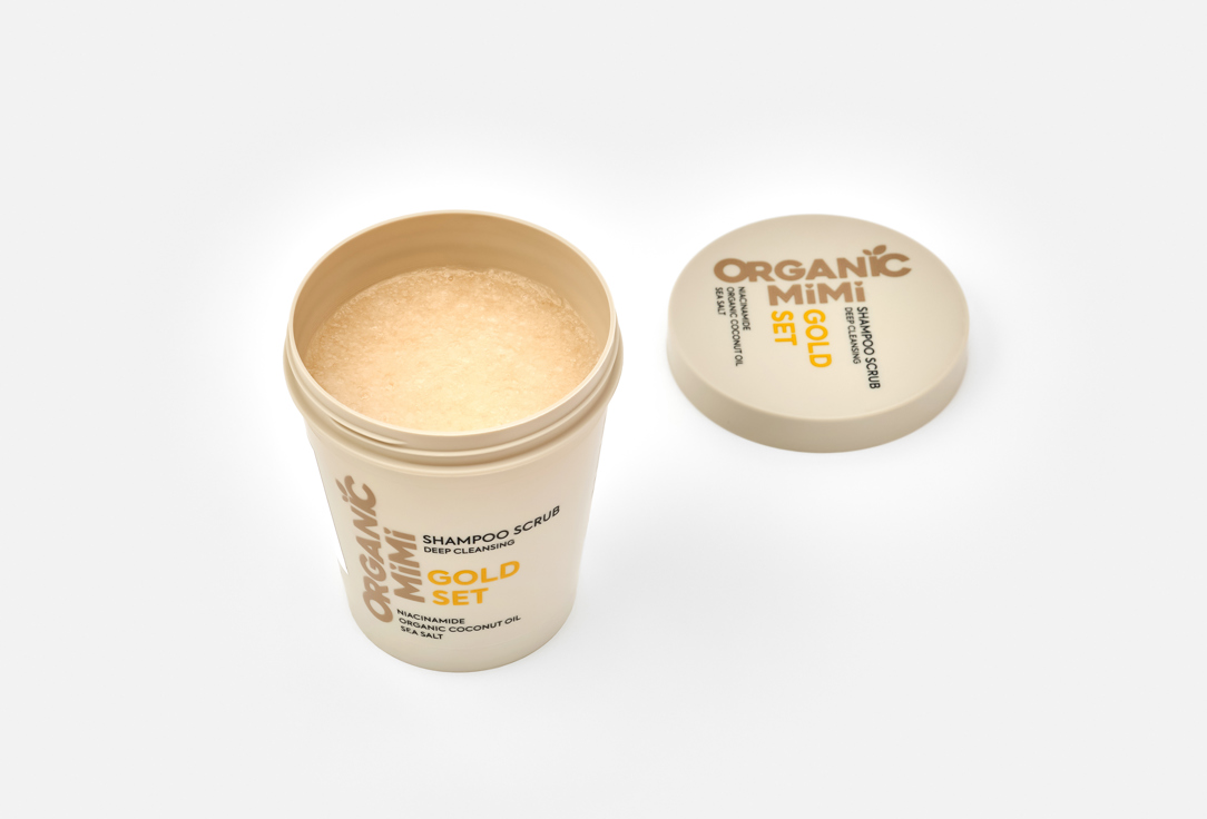 ORGANIC MIMI Deep Cleansing Shampoo Scrub Gold Set