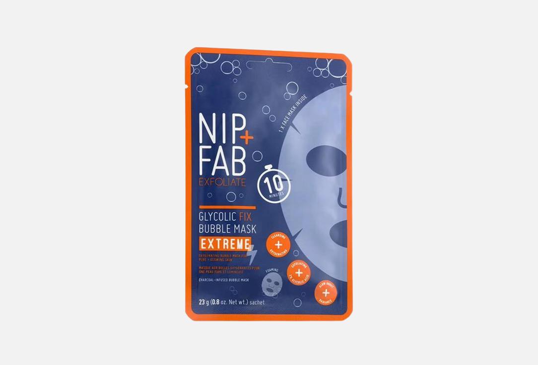 Nip+Fab Тканевая маска для лица Glycolic fix bubble mask 1 шт Nip+Fab Тканевая маска для лица Glycolic fix bubble mask