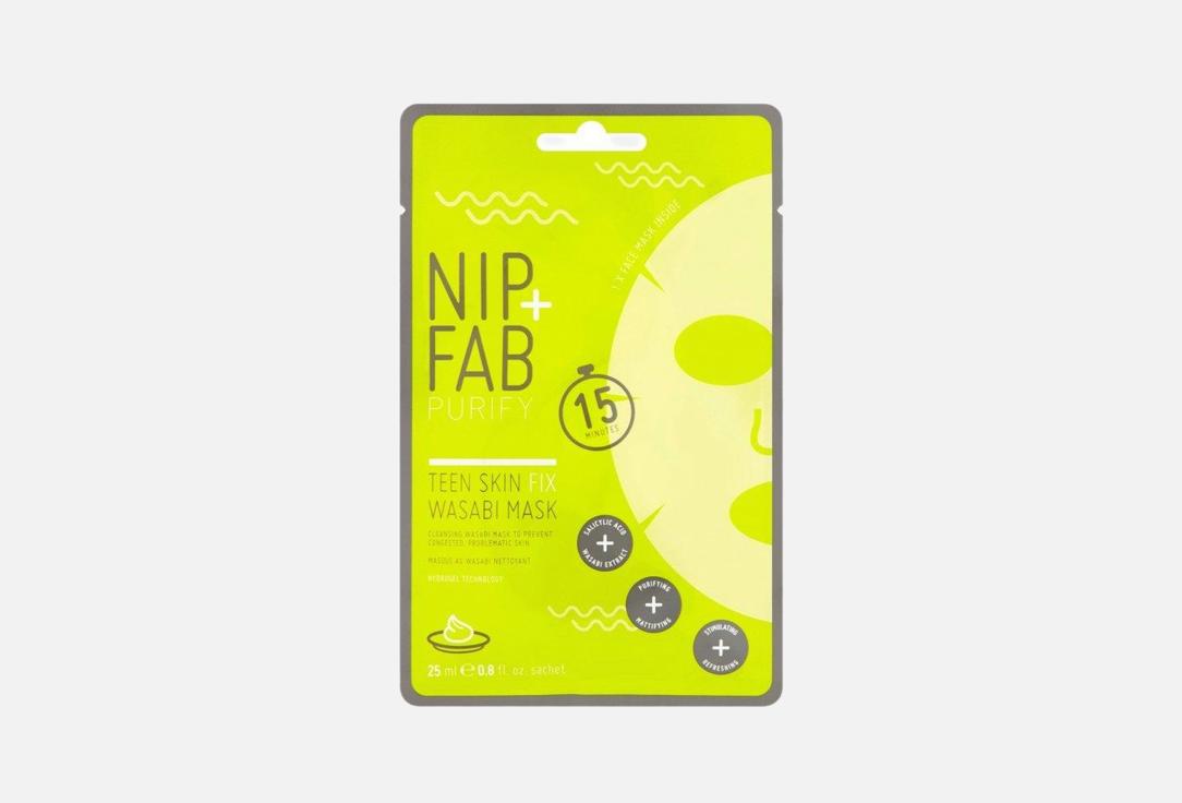 Nip+Fab Тканевая маска для лица Teen skin fix wasabi 1 шт Nip+Fab Тканевая маска для лица Teen skin fix wasabi