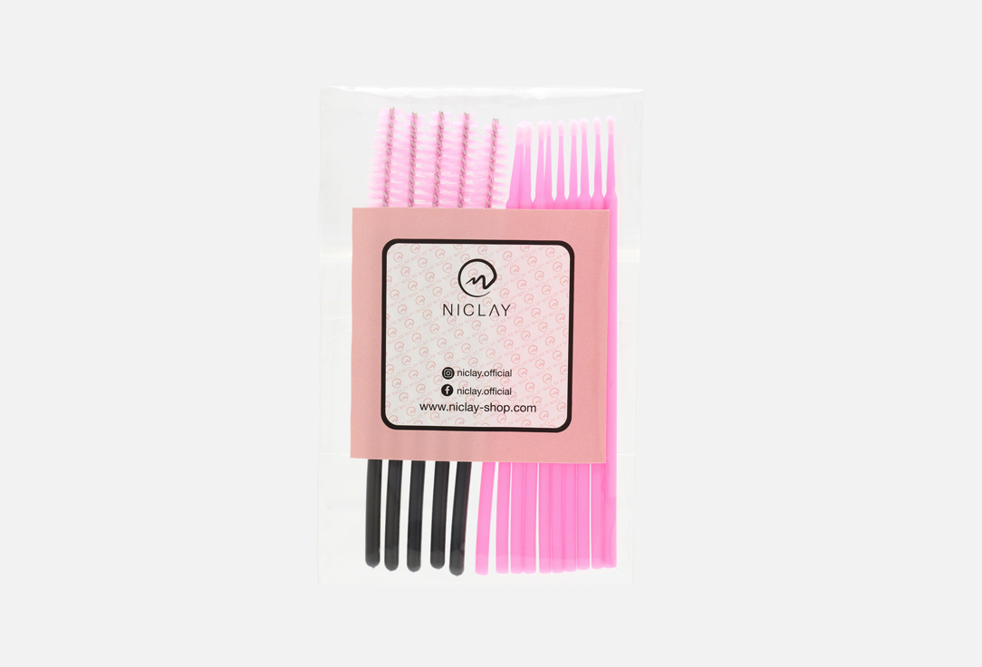 NICLAYS  Lash & Eyebrow brush set Micro Brushes & Mascara Brush Set