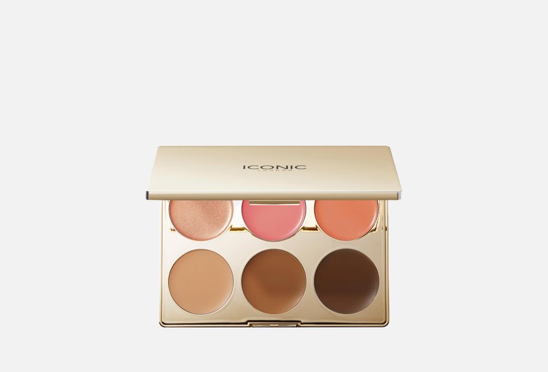 Iconic London Multi-use Blush, Bronze & Highlight Palette Cream