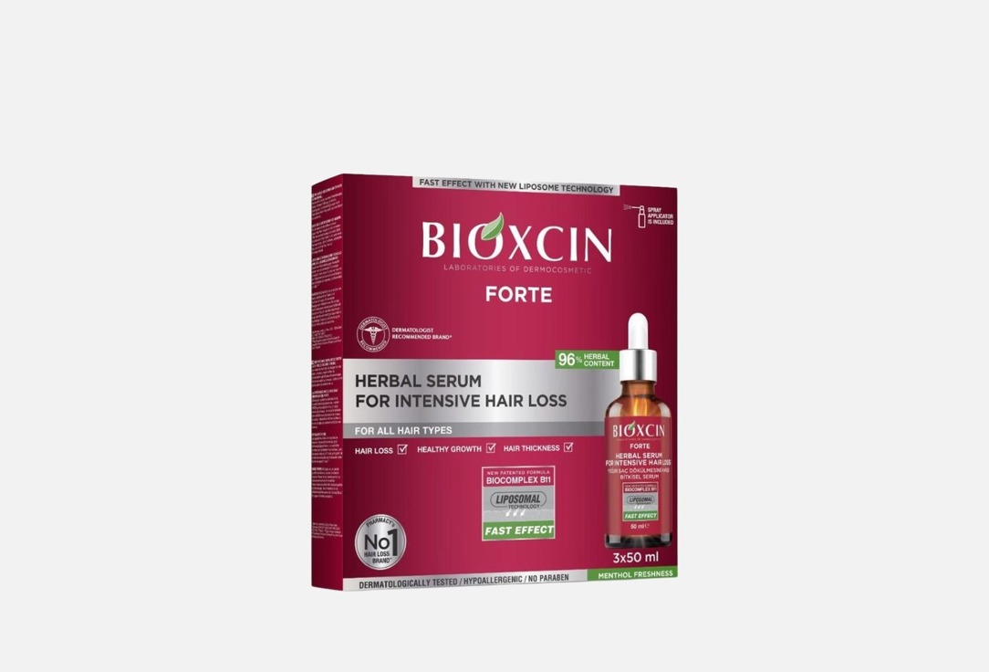 BIOXCIN Intensive Anti-Hair Loss Serum DermaGen Forte 3 pcs BIOXCIN Intensive Anti-Hair Loss Serum DermaGen Forte
