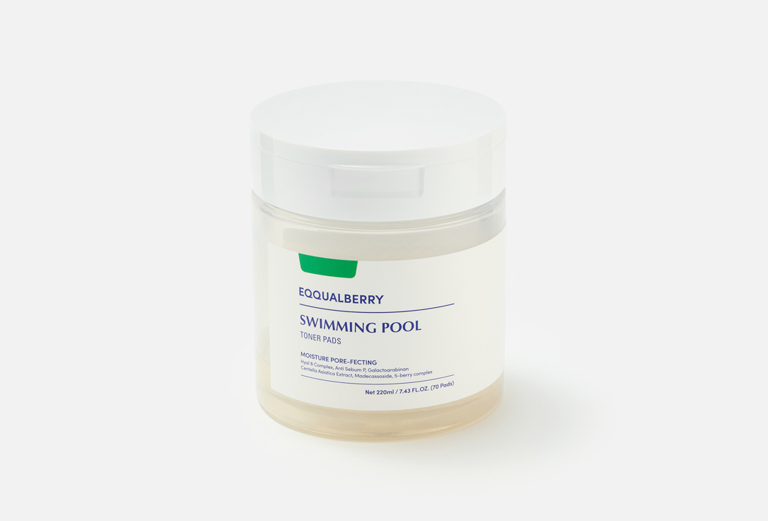 EQQUALBERRY Hydrating & Pore Refining Face Pads Swimming Pool