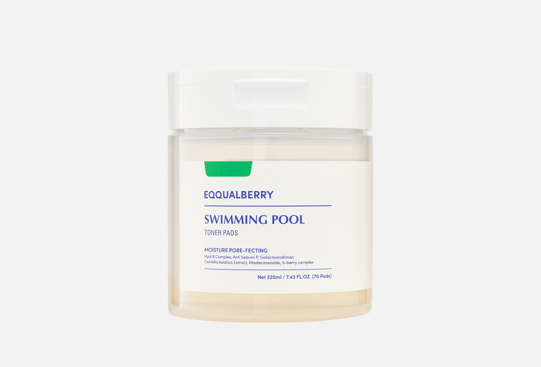 EQQUALBERRY Hydrating & Pore Refining Face Pads Swimming Pool