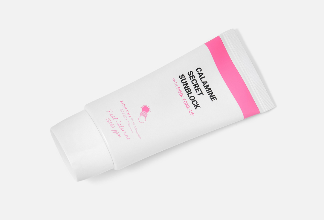 K-SECRET Sunscreen Cream with Pink Tone-Up SPF 50+ PA++++ Calamine Secret