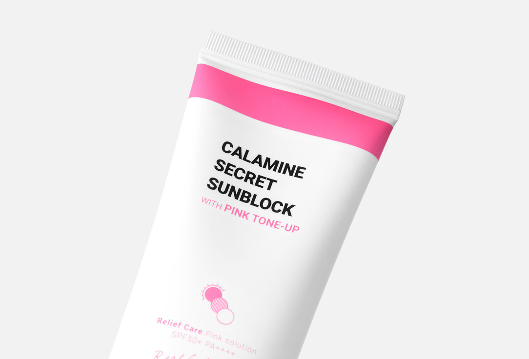 K-SECRET Sunscreen Cream with Pink Tone-Up SPF 50+ PA++++ Calamine Secret