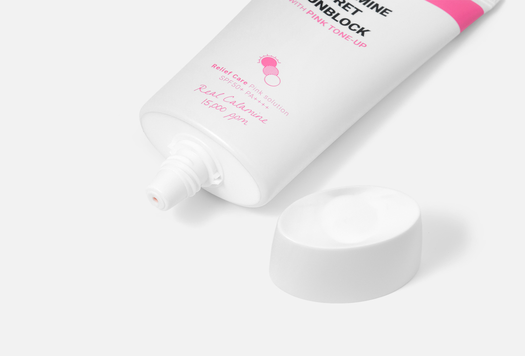 K-SECRET Sunscreen Cream with Pink Tone-Up SPF 50+ PA++++ Calamine Secret