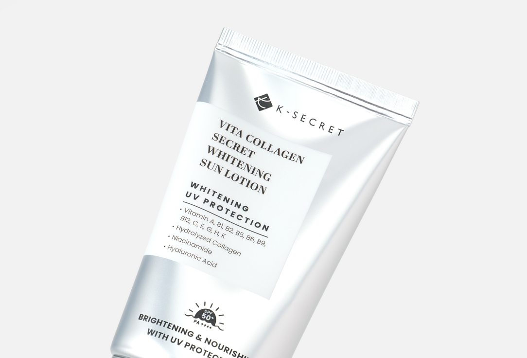 K-SECRET Whitening Sunscreen Lotion SPF 50+ PA++++ Vita Collagen Secret