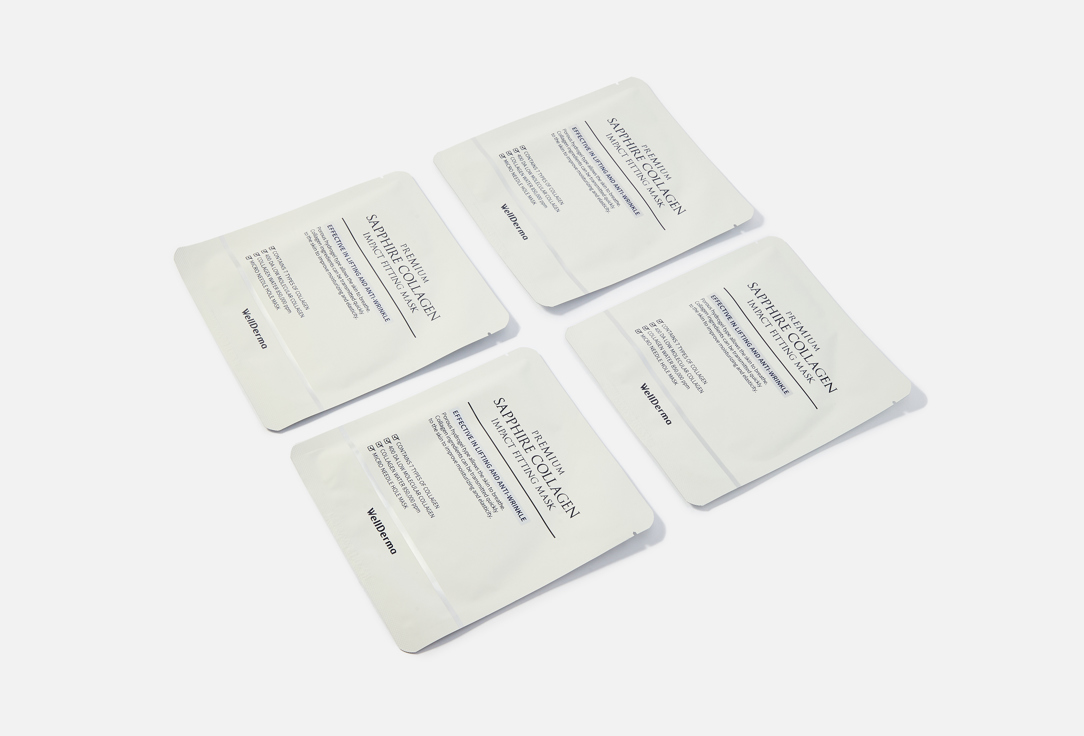 WellDerma Anti-aging Face Mask Pack Premium Sapphire Collagen 4 pcs WellDerma Anti-aging Face Mask Pack Premium Sapphire Collagen